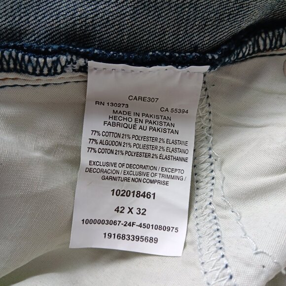 Lee Extreme Motion Cotton Denim Blue Jeans MVP Slim Straight Cobra Blue 42 x 32 - Picture 6 of 10